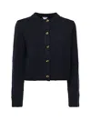 Bottega Veneta Knot Boucle-knit Wool Cardigan In Blue