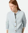 Bottega Veneta Long Sleeved Crewneck Cardigan In Gray
