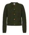 Bottega Veneta Knot Cotton And Wool-blend Cardigan In Green