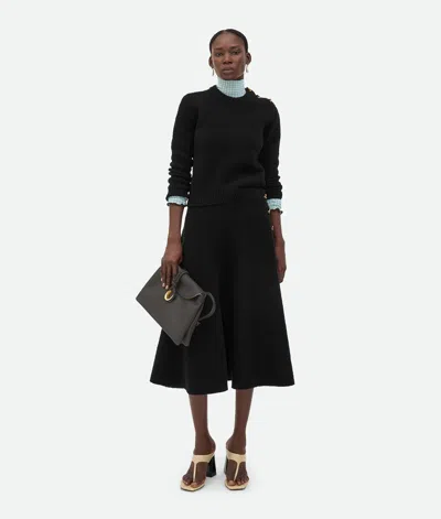 Bottega Veneta Wool Boucle Jumper In Black