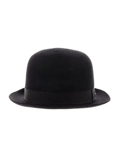 Pre-owned Bottega Veneta Wool Bowler Hat In Black