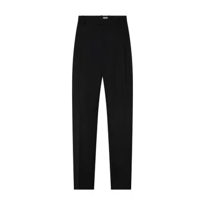 Bottega Veneta Wool Broadcloth Pants In Black