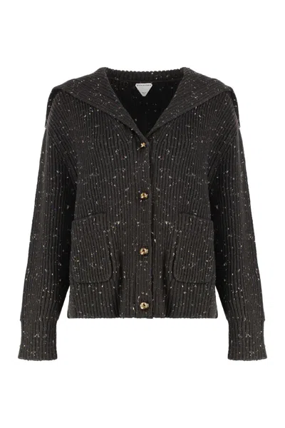 Bottega Veneta Wool Cardigan In Brown