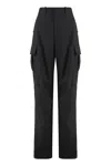 Bottega Veneta Wool Cargo Trousers In Black