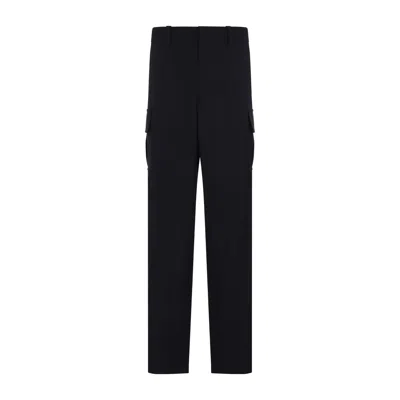 Bottega Veneta Wool Cargo Trousers In Black