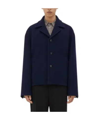 Bottega Veneta Wool-cashmere Blend Shirt Jacket In Black