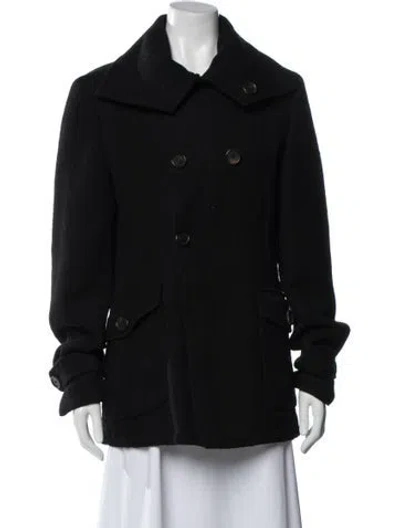 Pre-owned Bottega Veneta Wool Coat In Black