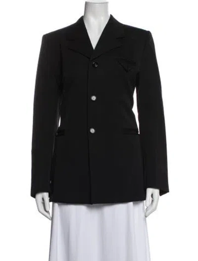 Pre-owned Bottega Veneta Wool Coat In Black