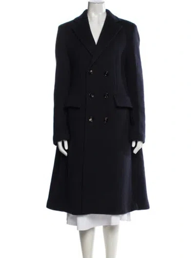 Pre-owned Bottega Veneta Wool Coat In Blue