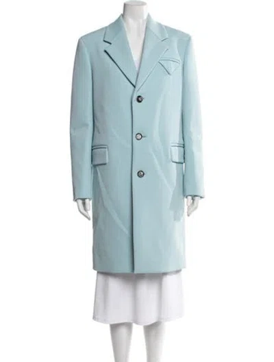 Pre-owned Bottega Veneta Wool Coat In Blue