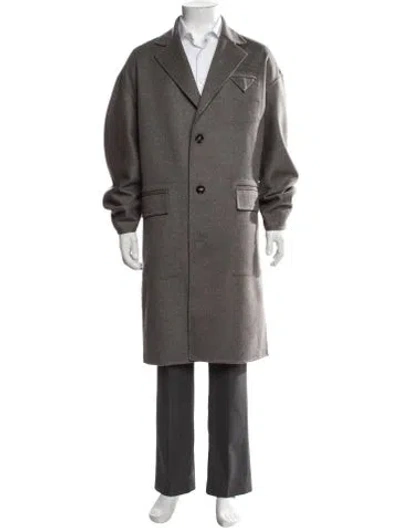 Pre-owned Bottega Veneta Wool Coat In Grey