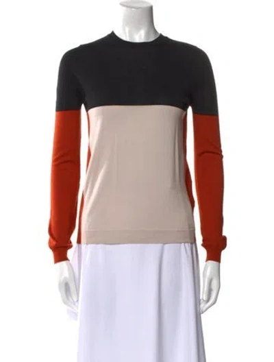 Pre-owned Bottega Veneta Wool Colorblock Pattern Sweater In Black