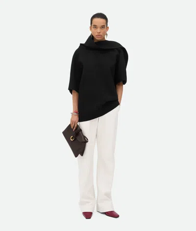 Bottega Veneta Wool Crepe Top In Black