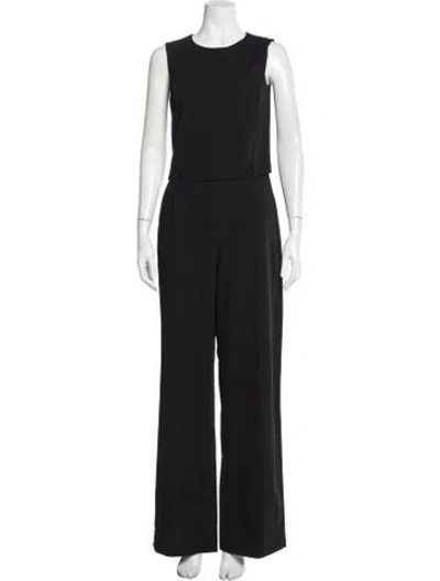 Pre-owned Bottega Veneta Wool Crew Neck Jumpsuit In Black