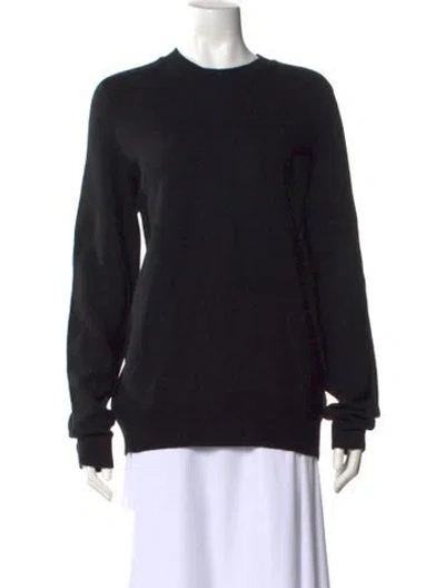 Pre-owned Bottega Veneta Wool Crew Neck Sweater In Black