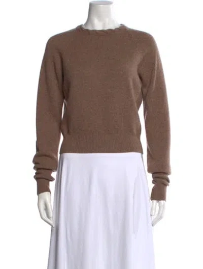 Pre-owned Bottega Veneta Wool Crew Neck Sweater In Brown