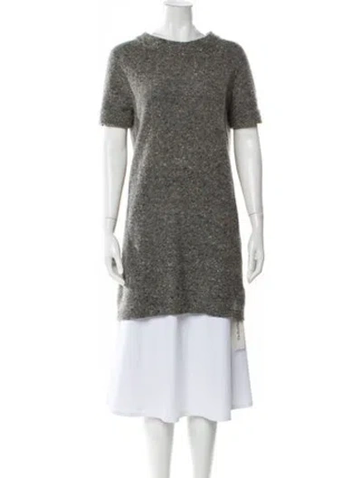 Pre-owned Bottega Veneta Wool Crew Neck Sweater In Gray