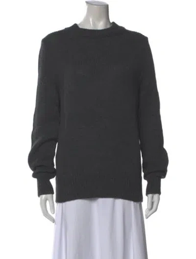 Pre-owned Bottega Veneta Wool Crew Neck Sweater In Gray