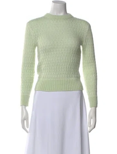 Pre-owned Bottega Veneta Wool Crew Neck Sweater In Green