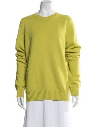 Pre-owned Bottega Veneta Wool Crew Neck Sweater In Green