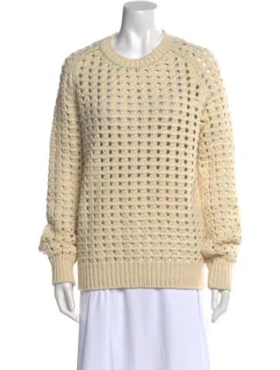 Pre-owned Bottega Veneta Wool Crew Neck Sweater In Neutral