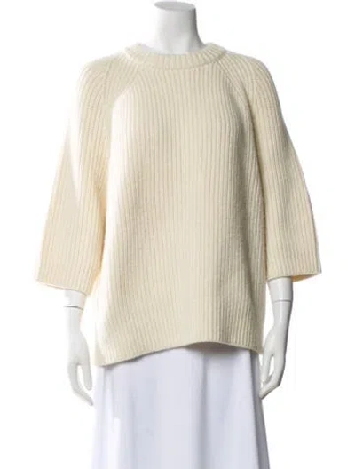 Pre-owned Bottega Veneta Wool Crew Neck Sweater In Neutral