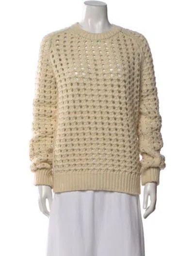 Pre-owned Bottega Veneta Wool Crew Neck Sweater In Neutral
