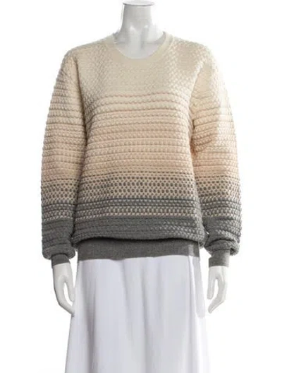 Pre-owned Bottega Veneta Wool Crew Neck Sweater In Neutral