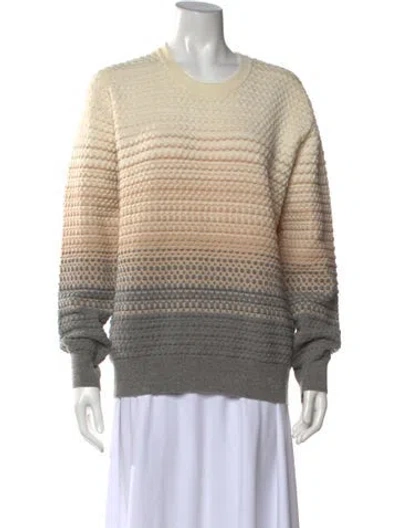 Pre-owned Bottega Veneta Wool Crew Neck Sweater In Neutrals
