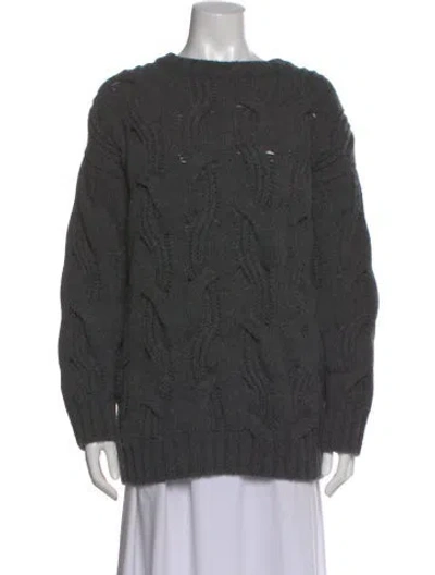 Pre-owned Bottega Veneta Wool Crew Neck Sweater W/ Tags In Gray