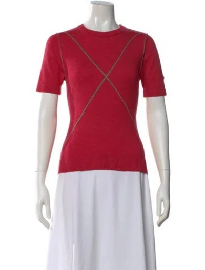 Pre-owned Bottega Veneta Wool Crew Neck Top In Red