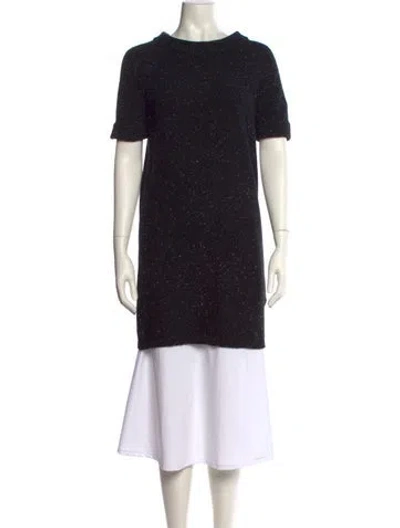 Pre-owned Bottega Veneta Wool Crew Neck Tunic In Black