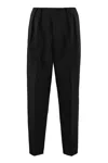 Bottega Veneta Wool Cropped Trousers In Black