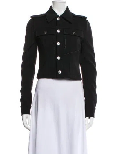 Pre-owned Bottega Veneta Wool Denim Jacket In Black