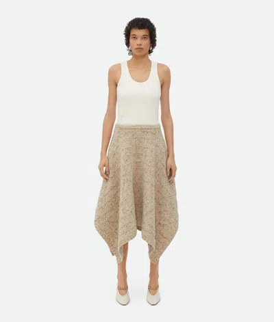 Bottega Veneta Jupe Losange En Laine In Dovelightgreymel