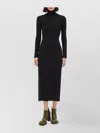 Bottega Veneta Black Wool Turtleneck Dress