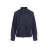 Bottega Veneta Wool Drill Shirt With Yellow Stitching