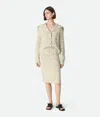 Bottega Veneta Wool English Rib Skirt In Neutral