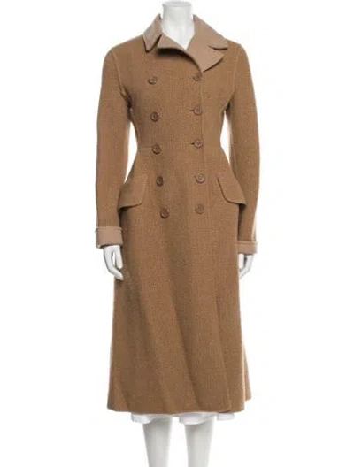 Pre-owned Bottega Veneta Wool Faux Fur Coat In Brown