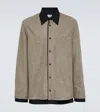 Bottega Veneta Wool Flannel Overshirt In Grey