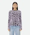 Bottega Veneta Wool Fringed Sweater In Purple