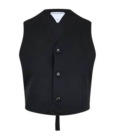 Bottega Veneta Wool Gilet In Black