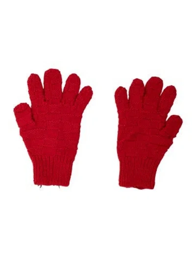Pre-owned Bottega Veneta Wool Gloves W/tags In Red