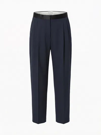 Bottega Veneta Wool Grain De Poudre Pants In Blue
