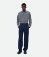 Bottega Veneta Wool Grain De Poudre Trousers In Eclipse