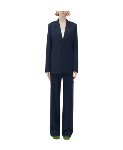 Bottega Veneta Wool Herringbone Casual Jacket In Black