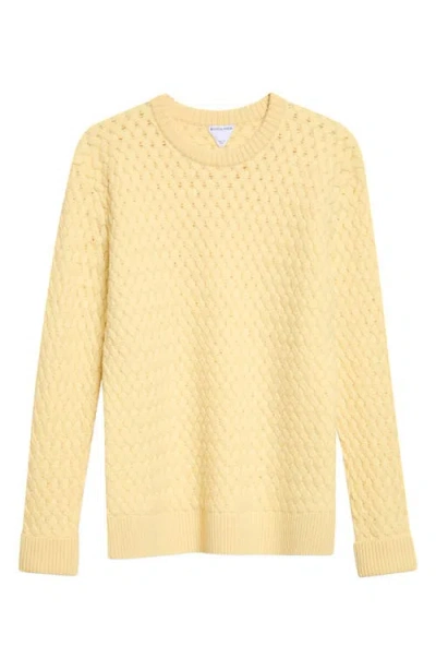 Bottega Veneta Wool Intrecciato Crewneck Sweater In Yellow