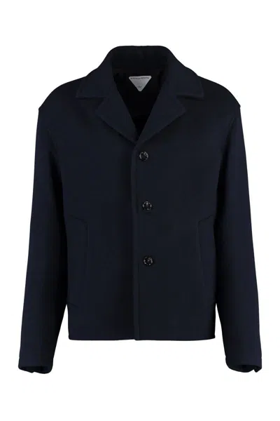 Bottega Veneta Wool Blend Peacoat In 4121 Navy