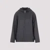 Bottega Veneta Relaxed-fit Hooded Coat With Textured Fabric In Gray
