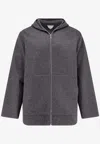 Bottega Veneta Wool Jacket With Hood In Gray